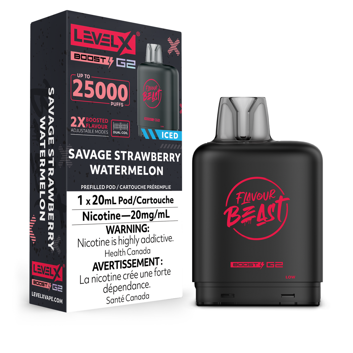Level X Flavour Beast Boost G2 Pod – Savage Strawberry Watermelon