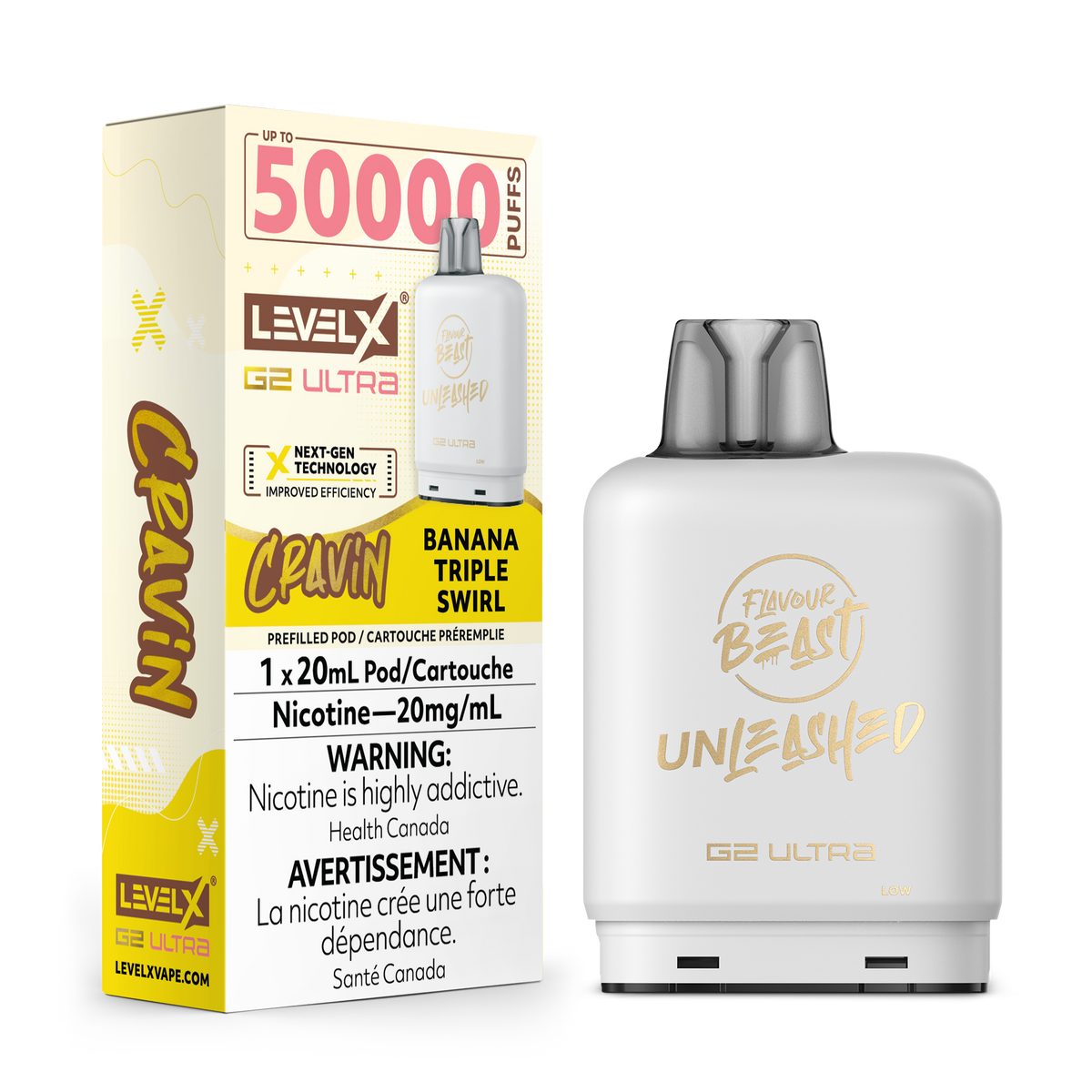 Level X Unleashed G2 Ultra Pod - Cravin' Banana Triple Swirl (AB)
