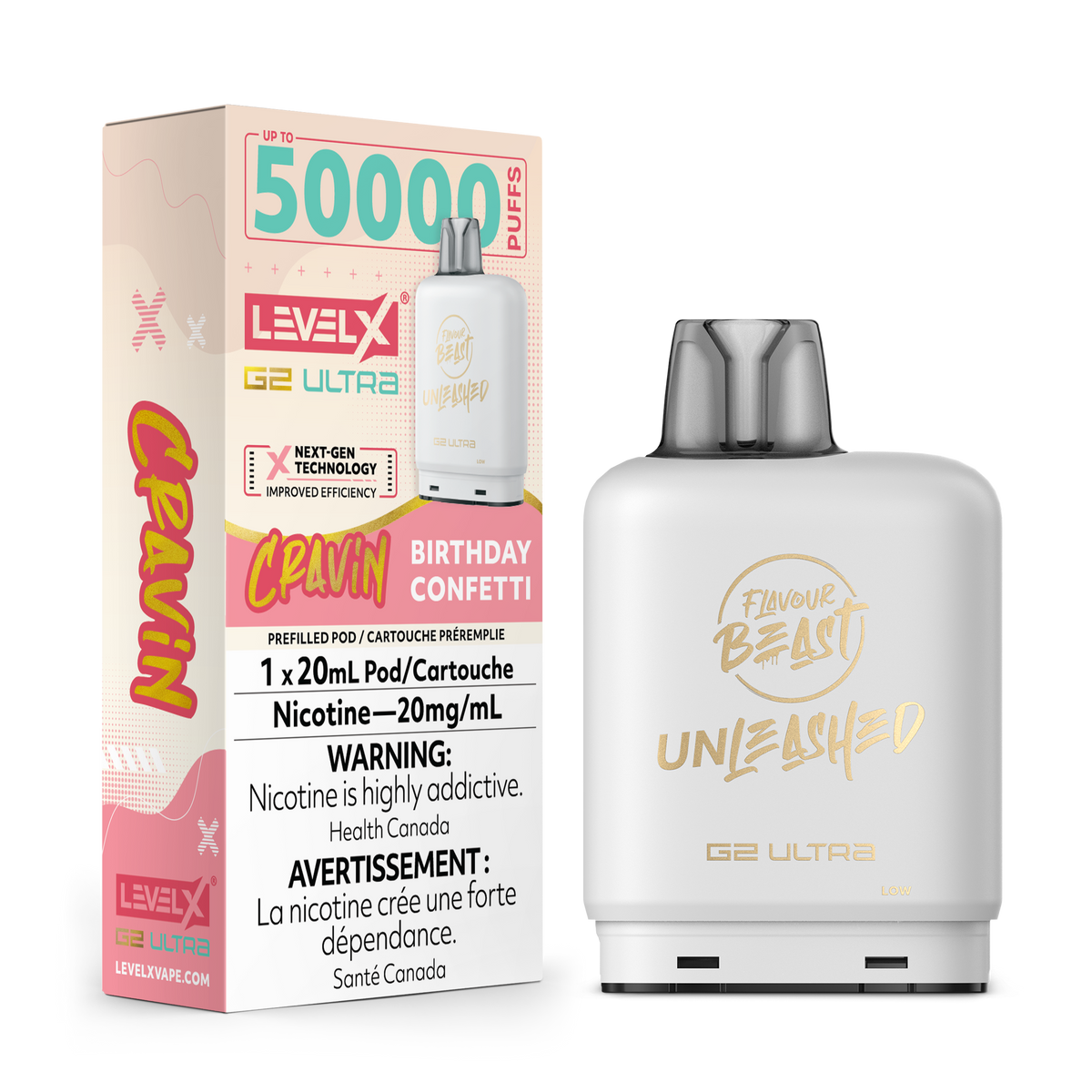 Level X Unleashed G2 Ultra Pod - Cravin' Birthday Confetti (ON)