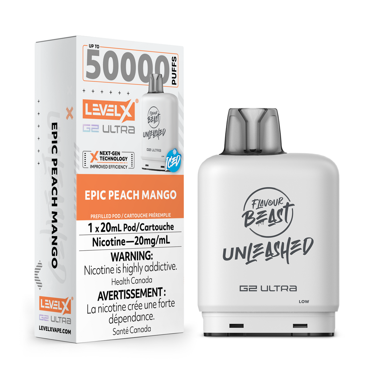Buy Level X Unleashed G2 Ultra Pod - Epic Peach Mango Online