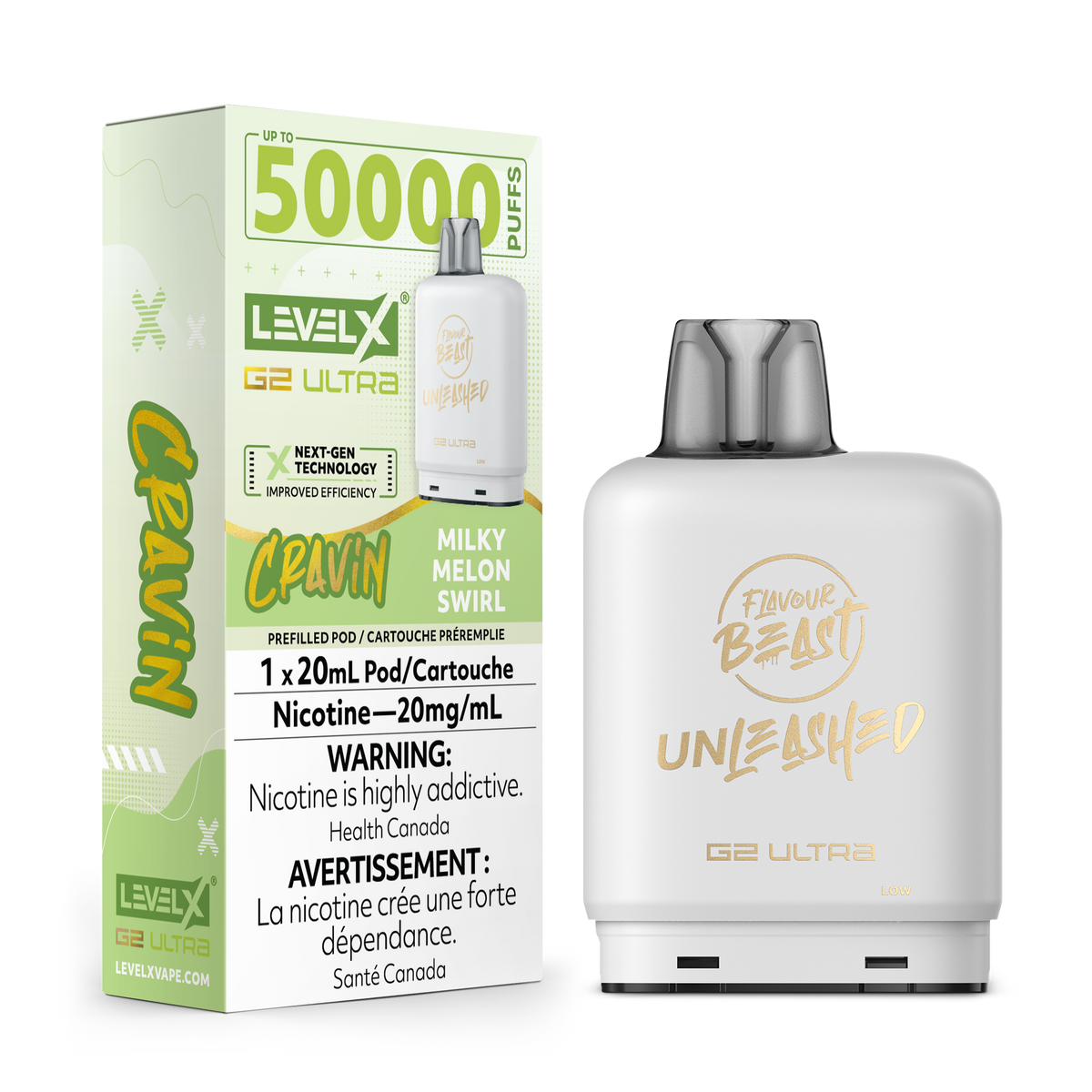 Level X Unleashed G2 Ultra Pod - Cravin' Milky Melon Swirl (ON)