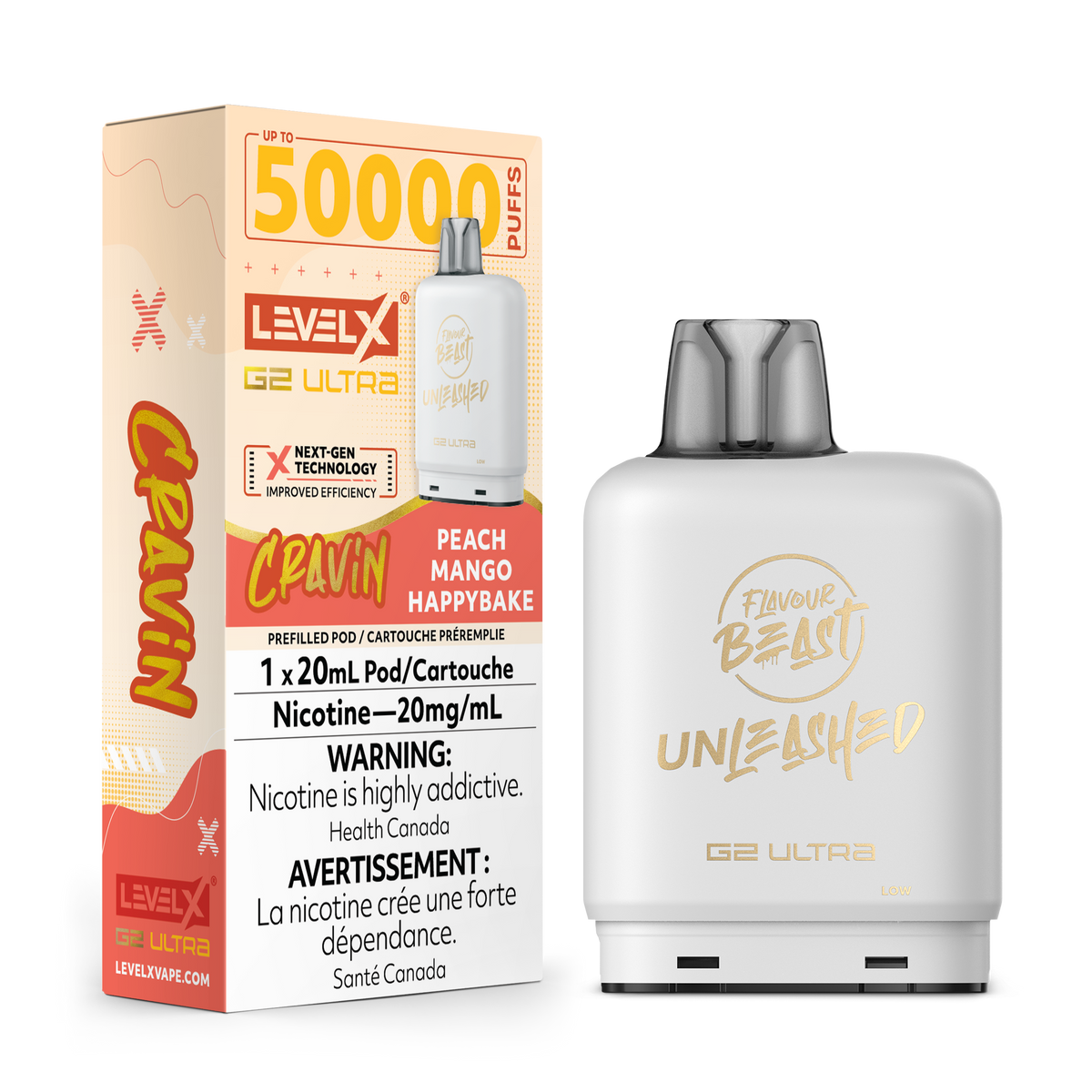 Level X Unleashed G2 Ultra Pod - Cravin' Peach Mango Happybake (AB)