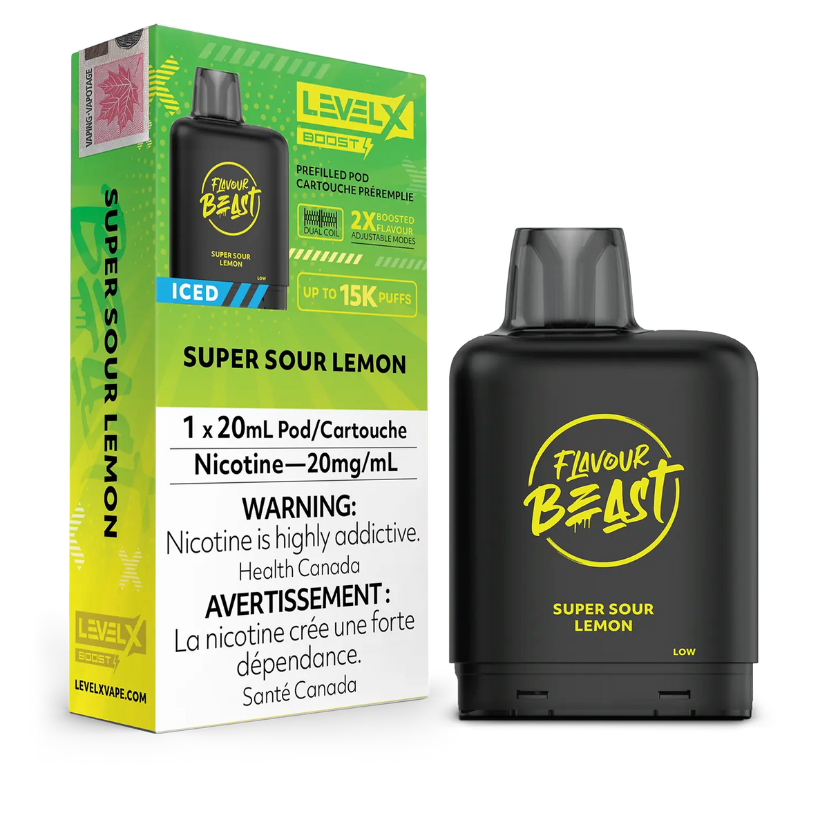 Level X Boost G2 Pod - Super Sour Lemon Iced (MB)
