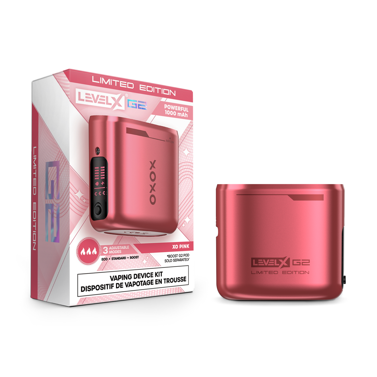 Level X Boost G2 Device Kit 1000 XO Pink Canada – Flavour Beast