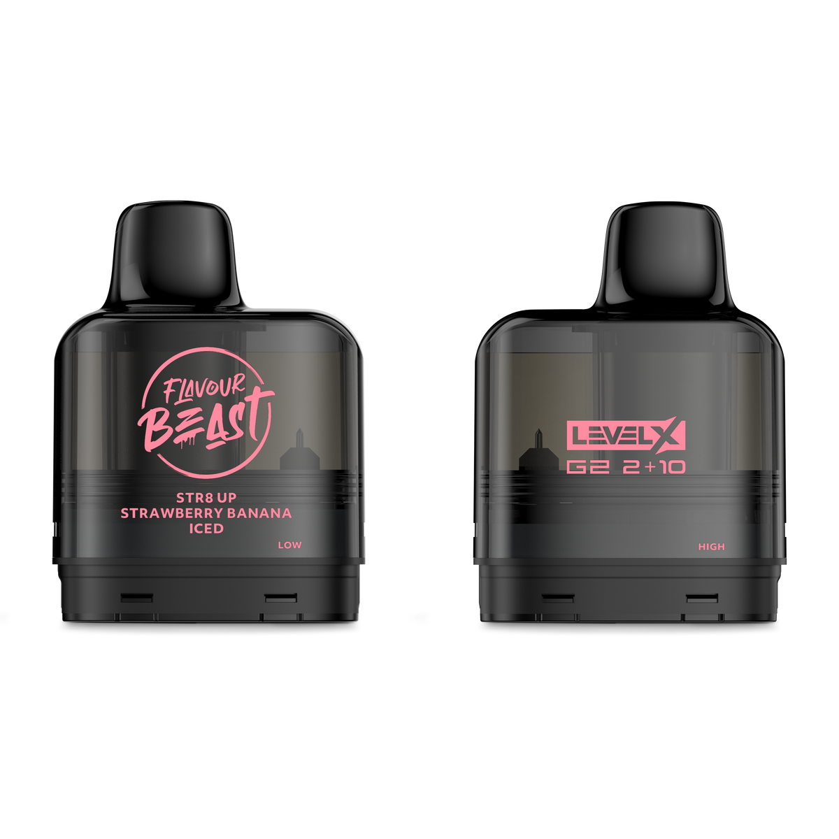 Level X G2 Pod 2+10ml - STR8 UP Strawberry Banana Iced