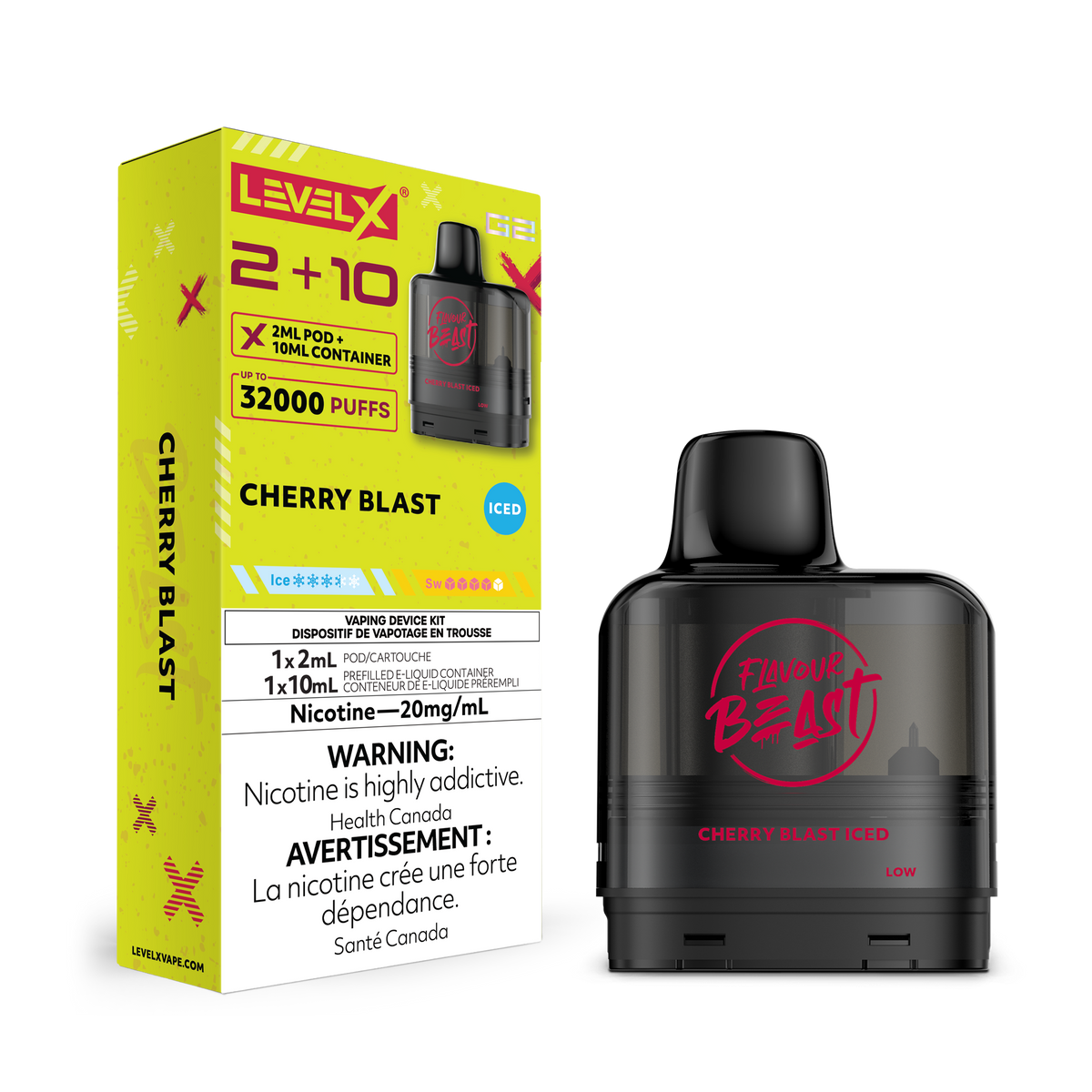 Level X G2 Pod 2+10ml - Cherry Blast (Iced)