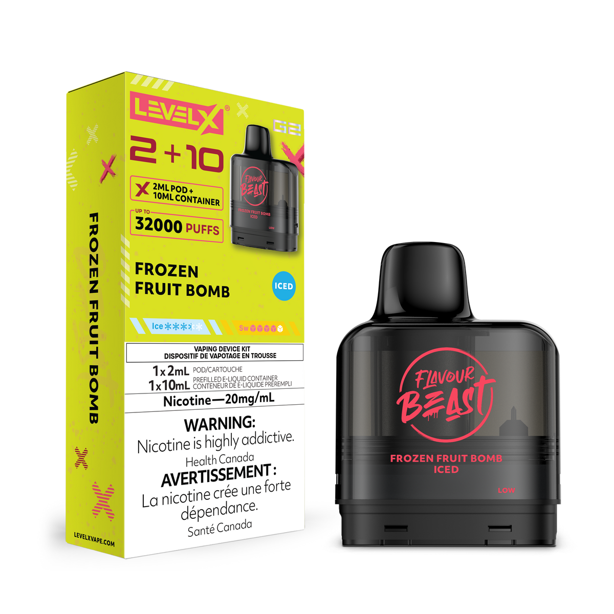 Level X G2 Pod 2+10ml - Frozen Fruit Bomb (Iced)