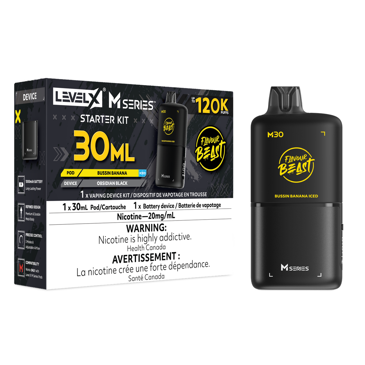 Level X FB M30 Series Starter Kit - Bussin Banana (Iced) (ON)