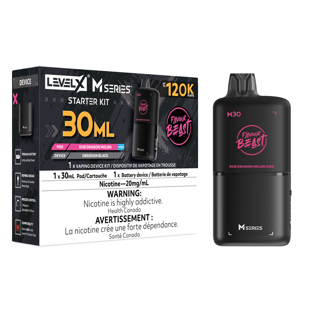 Level X FB M30 Series Starter Kit - Dub Dragon Melon (Iced)