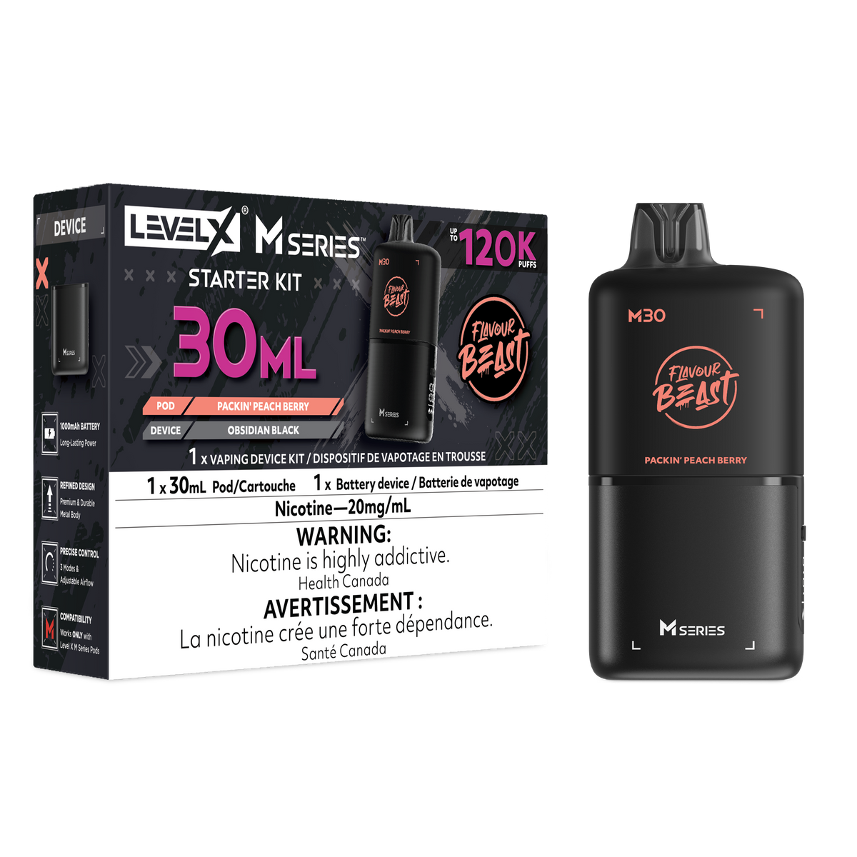 Level X FB M30 Series Starter Kit - Packin' Peach Berry (ON)
