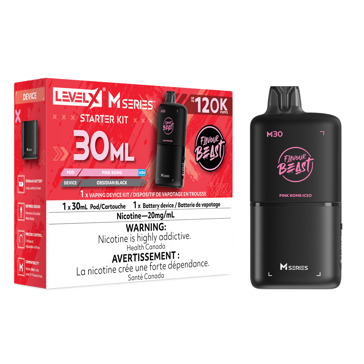 Level X FB M30 Series Starter Kit - Pink Bomb (Iced) (ON)