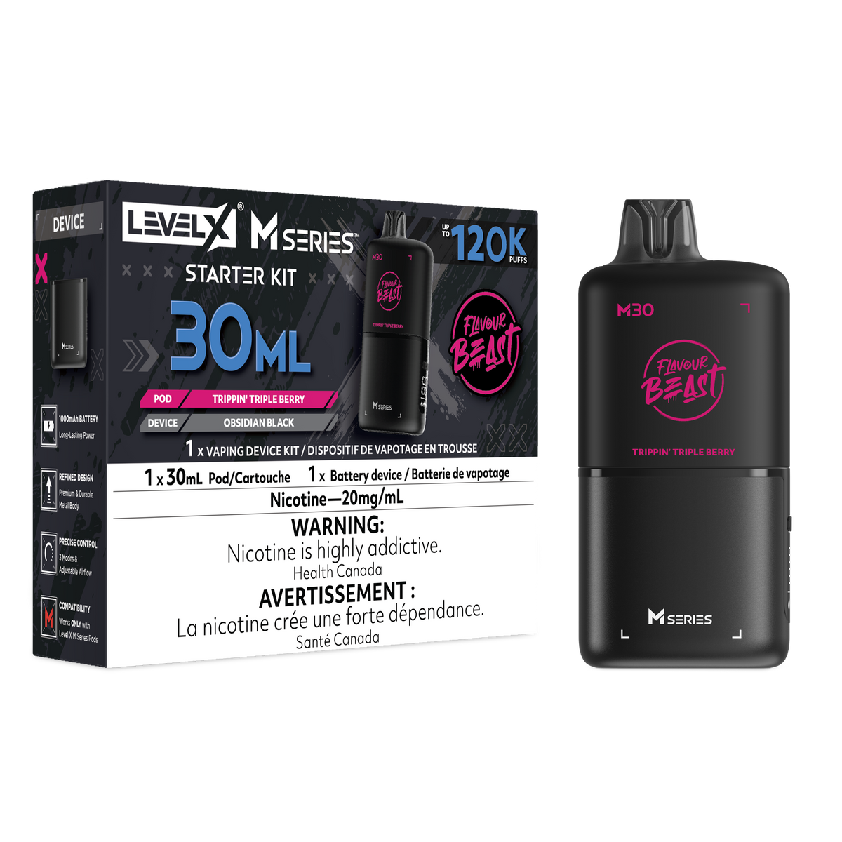 Level X FB M30 Series Starter Kit - Trippin' Triple Berry (AB)