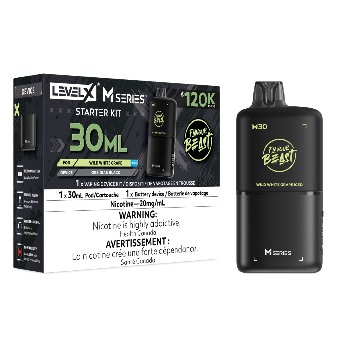 Level X FB M30 Series Starter Kit - Wild White Grape (Iced) (ON)