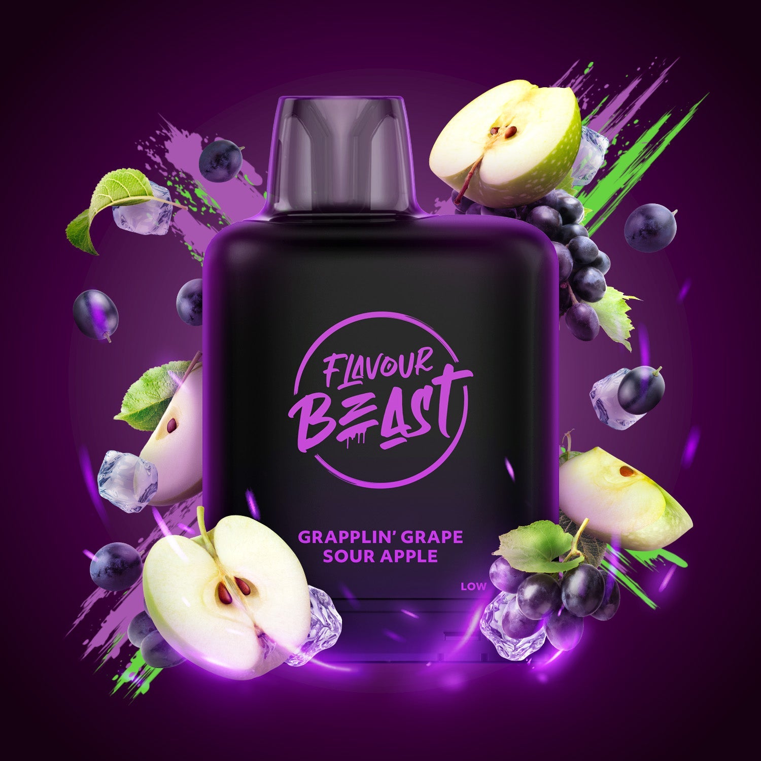 Contour Boost Pod Level X Flavour Beast Boost G2 Pod – Grapplin' Grape Sour Apple Iced