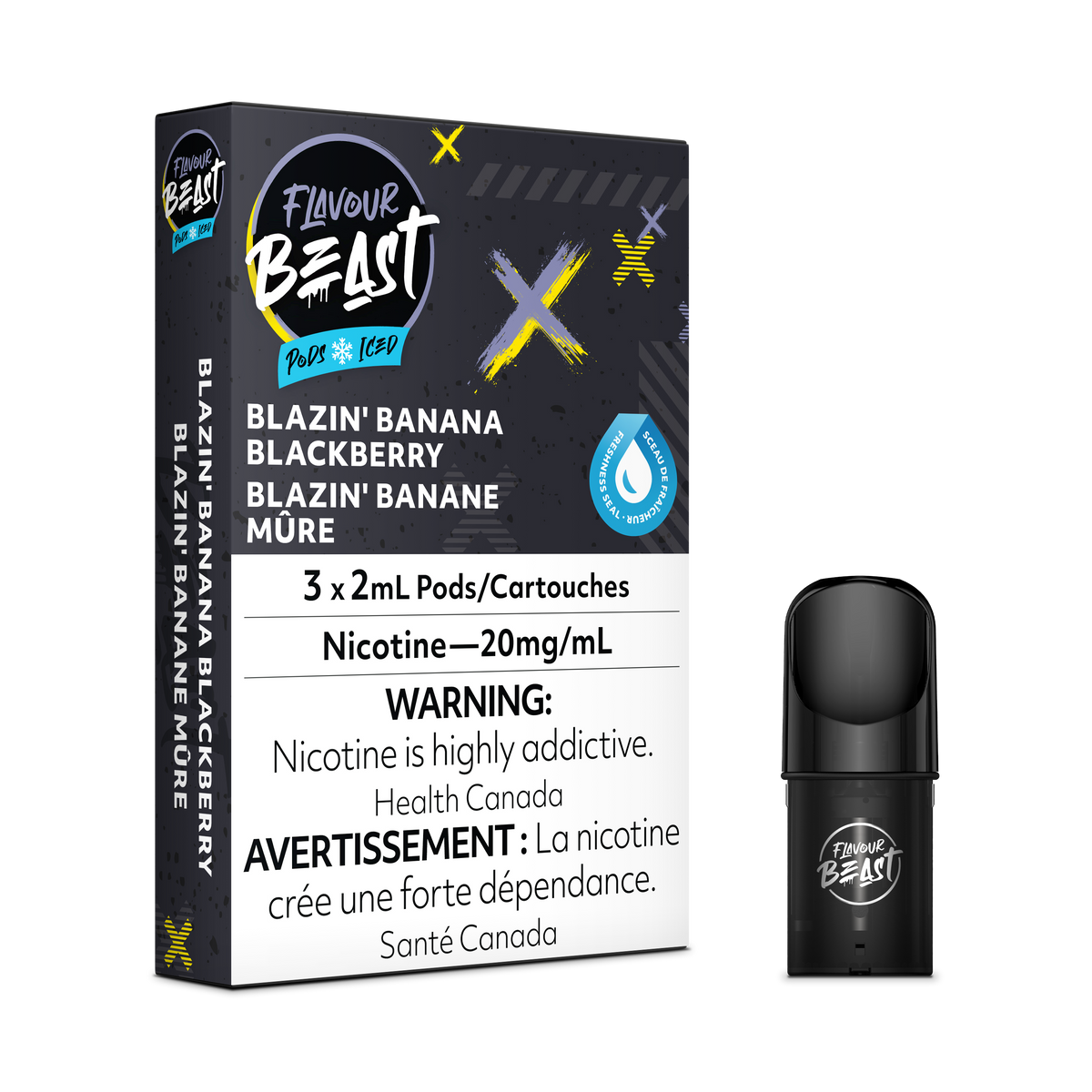 Flavour Beast Pod - Blazin' Banana Blackberry Iced